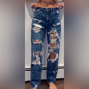 Mom jeans ripped 4 regular